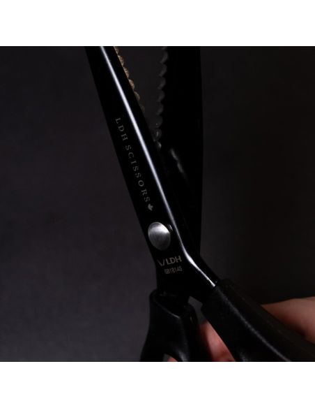 Ciseaux cranteurs festonnés noirs Midnight 23 cm LDH