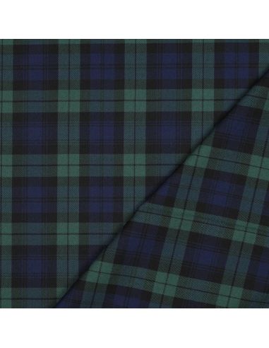 Tissus tartan écossais - Bleu et vert