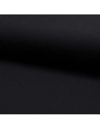 Tissu piqué de coton pour polos - Noir