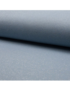 Tissu sweat pailleté - Bleu ciel