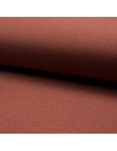Tissu sweat pailleté - Terracotta