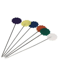 Boite de 50 épingles à quilter tête fleur plastique Bohin 2