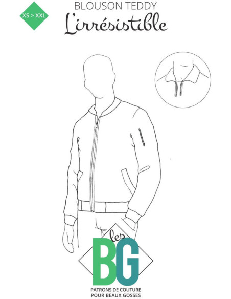Patron de blouson pour homme l´Irrésistible - Les BG