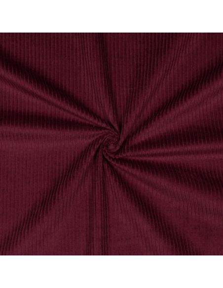 Tissu velours côtelé coton - Lie de vin