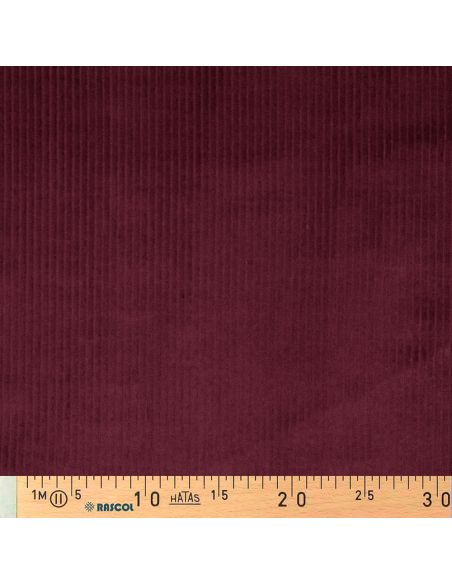 Tissu velours côtelé coton - Lie de vin