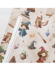 Tissu sweat - Sorciers et hiboux 2