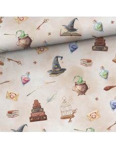 Tissu coton premium - Monde magique