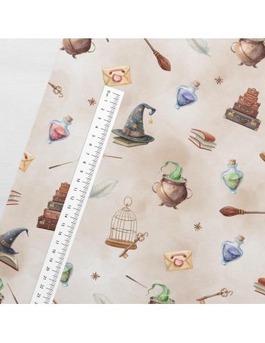 Tissu coton premium - Monde magique