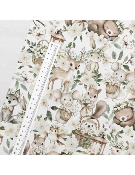 Tissu coton premium - Couronnes sauvages