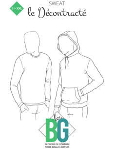Patron de sweat pour homme Le Décontracté - Les BG