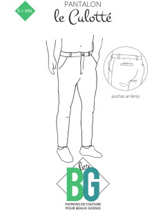 Patron de pantalon chino pour homme Le Culotté - Les BG