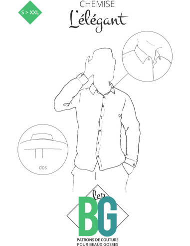 Patron de chemise pour homme L´Élégant - Les BG
