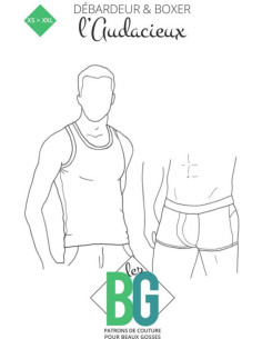 Patron de boxer et débardeur pour homme L´Audacieux - Les BG