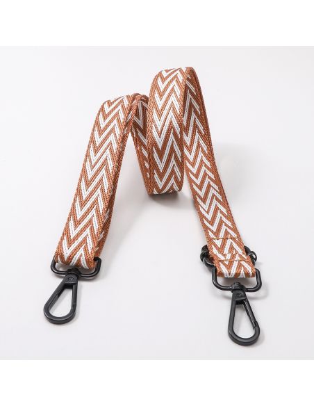 Sangle de sac chevrons avec mousquetons - Alezan