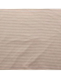 Tissu jersey gratté rayures fines - Beige et écru 2