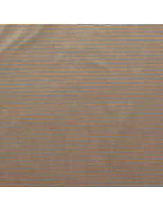 Tissu jersey gratté rayures fines - Gris et jaune foncé 2