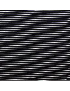 Tissu jersey gratté rayures fines - Noir et blanc 2