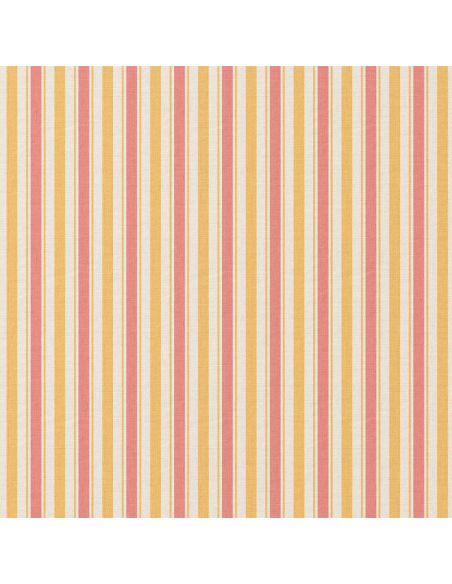 Tissu popeline de coton - Lydia jaune et rose