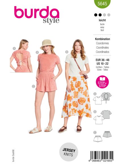 Patron de t-shirt et short - Burda 5645
