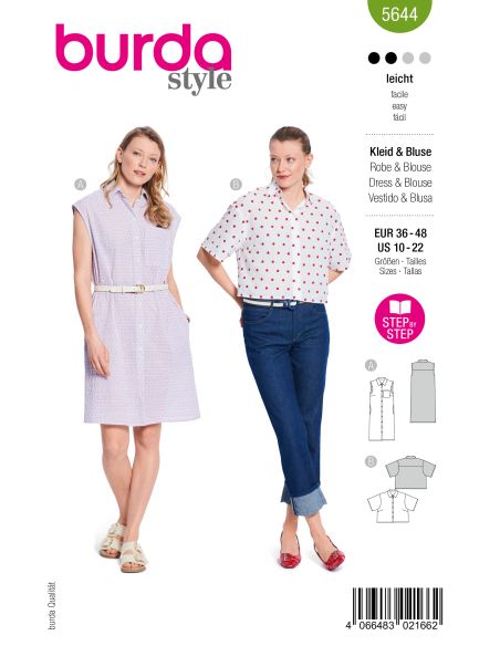 Patron de robe et chemisier - Burda 5644