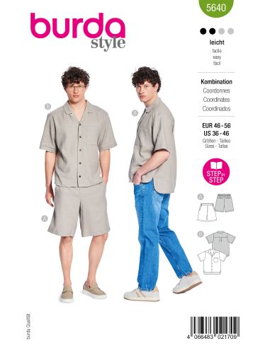 Patron de chemise et short - Burda 5640