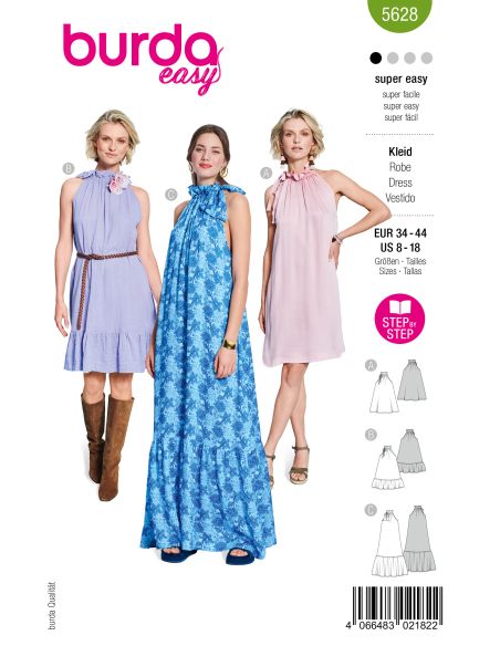 Patron de robe - Burda 5628