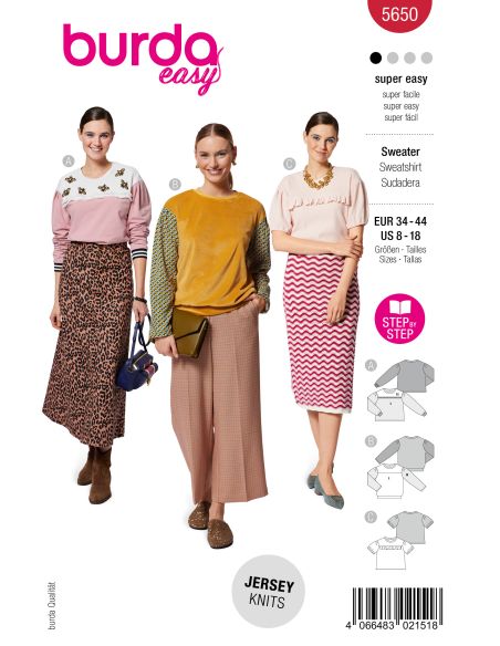 Patron de sweat-shirt - Burda 5650