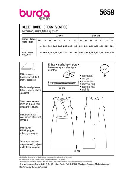 Patron de robe - Burda 5659