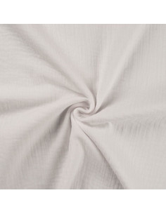 Tissu double gaze de coton - Blanc