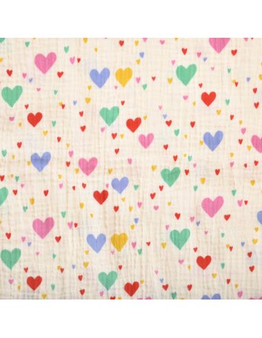 Tissu double gaze imprimé - Tiamo