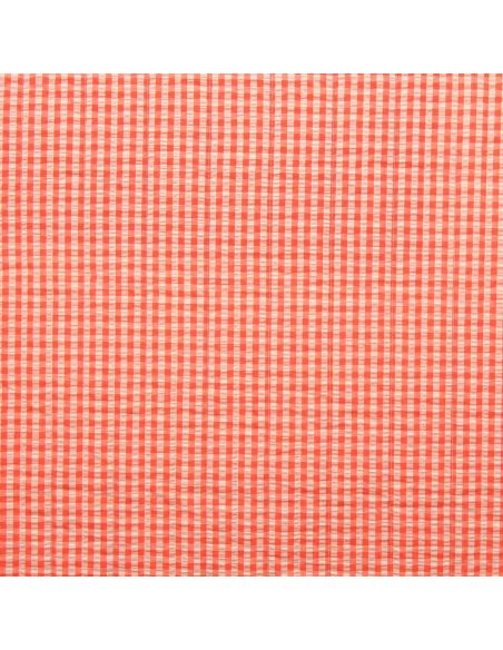 Tissu coton matelassé double face Olympe - Galet et rose