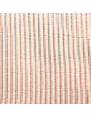 Tissu coton matelassé double face June - Peau et toffee
