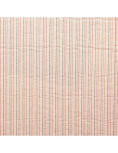 Tissu coton matelassé double face June - Peau et toffee