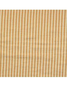 Tissu double gaze gaufrée rayures - Lemon et mangue 2