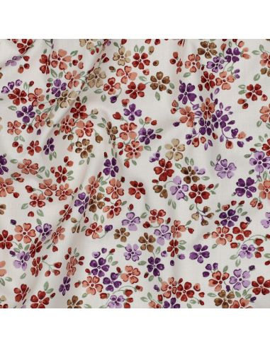 Tissu popeline de coton Eloïse - Blanc cassé