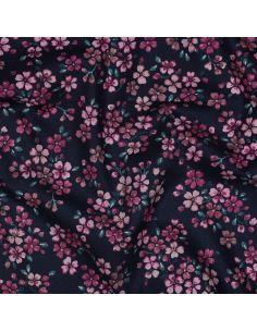 Tissu popeline de coton Eloïse - Bleu marine 2