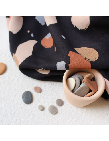 Tissu viscose Granito Night - Atelier Brunette
