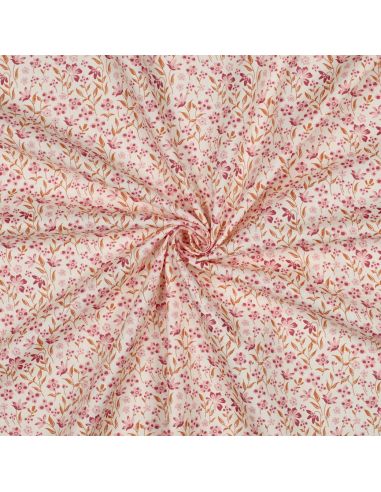 Tissu popeline de coton Romy - Rose