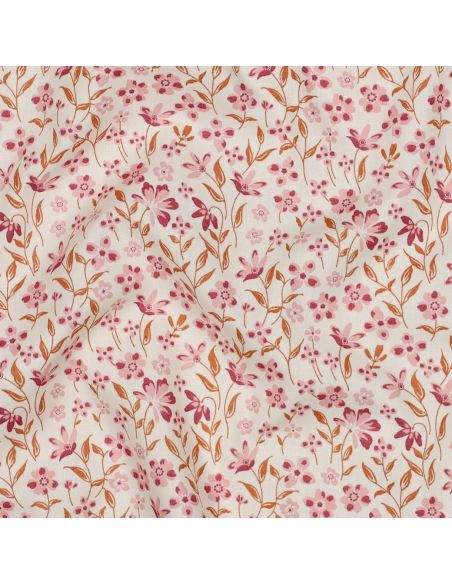 Tissu popeline de coton Romy - Rose