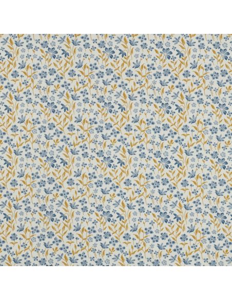 Tissu popeline de coton Romy - Bleu