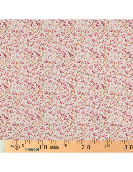 Tissu popeline de coton Romy - Rose