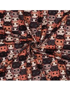 Tissu jersey imprimé - Chats