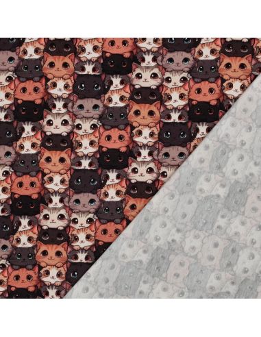 Tissu jersey imprimé - Chats