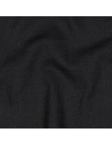Tissu lin coton - Noir