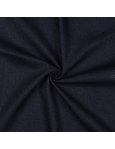 Tissu lin coton - Bleu marine