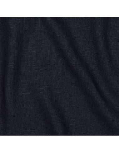 Tissu lin coton - Bleu marine