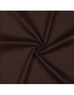 Tissu lin coton - Chocolat