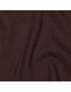 Tissu lin coton - Chocolat 2
