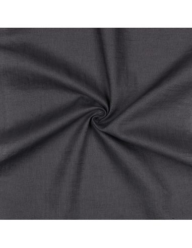 Tissu lin coton - Gris anthracite