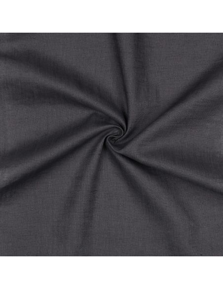 Tissu lin coton - Gris anthracite